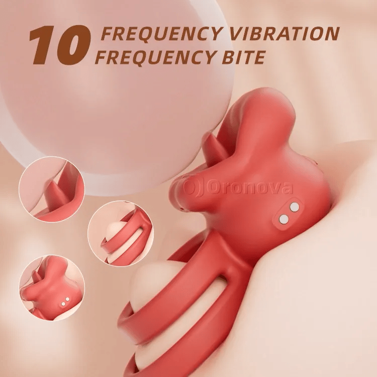 Anillo vibrador para pene con vibración en la boca