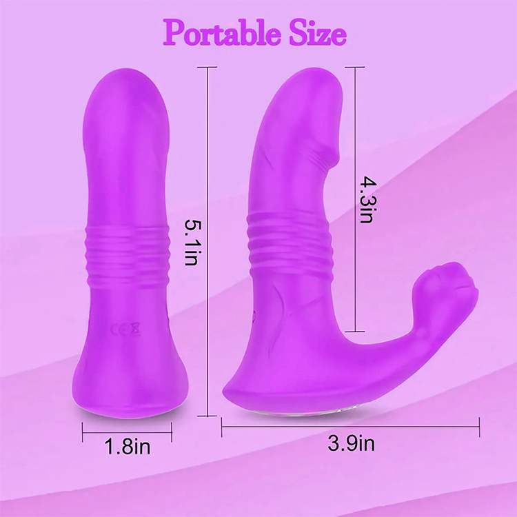 Vibrador realista con empuje controlado por aplicación y vibración