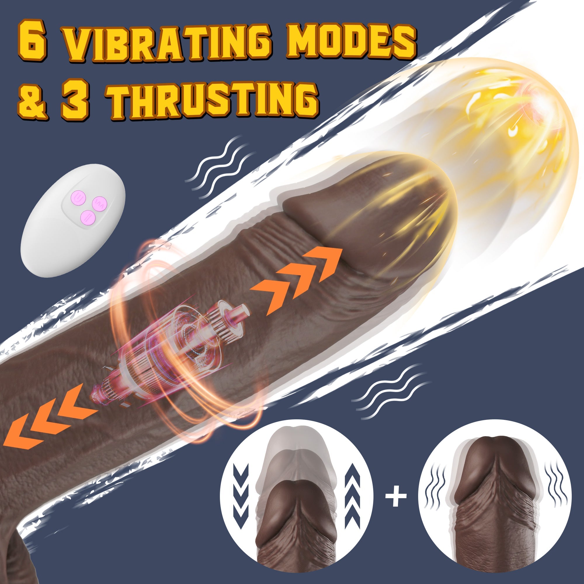 Dildo vibrador realista de 8 pulgadas 21cm para placer supremo