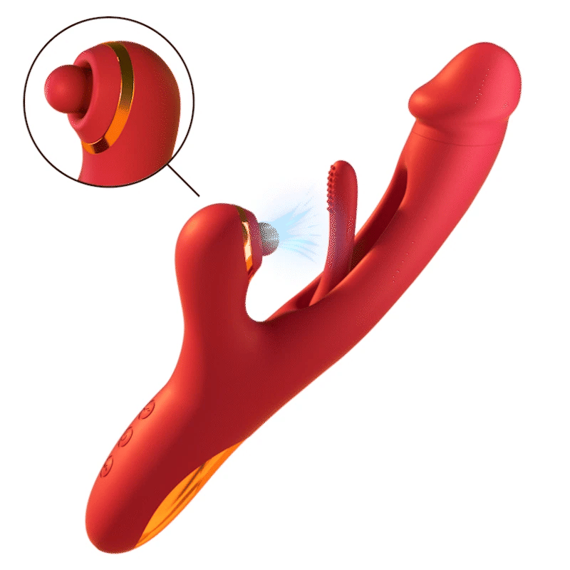 Vibrador de punto G con aleteo - Golpeteo y vibraciones en el clítoris