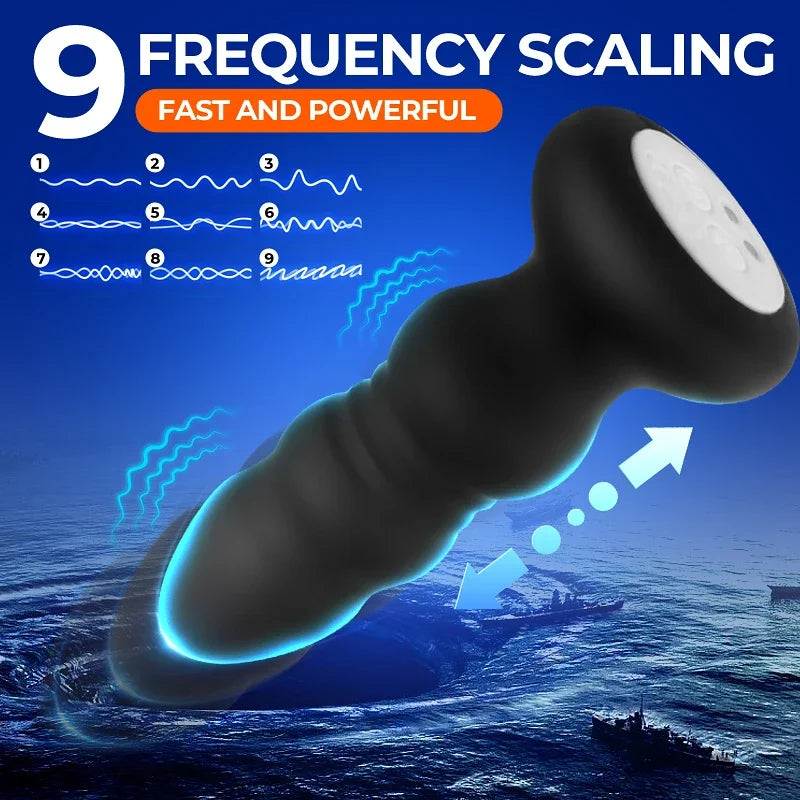 Tapón Anal Vibratorio - Luz LED y Control Remoto