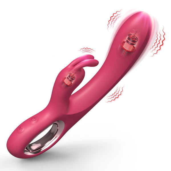 Vibrador de Empuje con Conejito - Lamedor de Clítoris