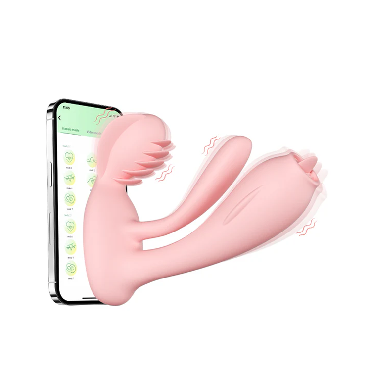 Vibrador de empuje Rabbit - 3 motores y control por app