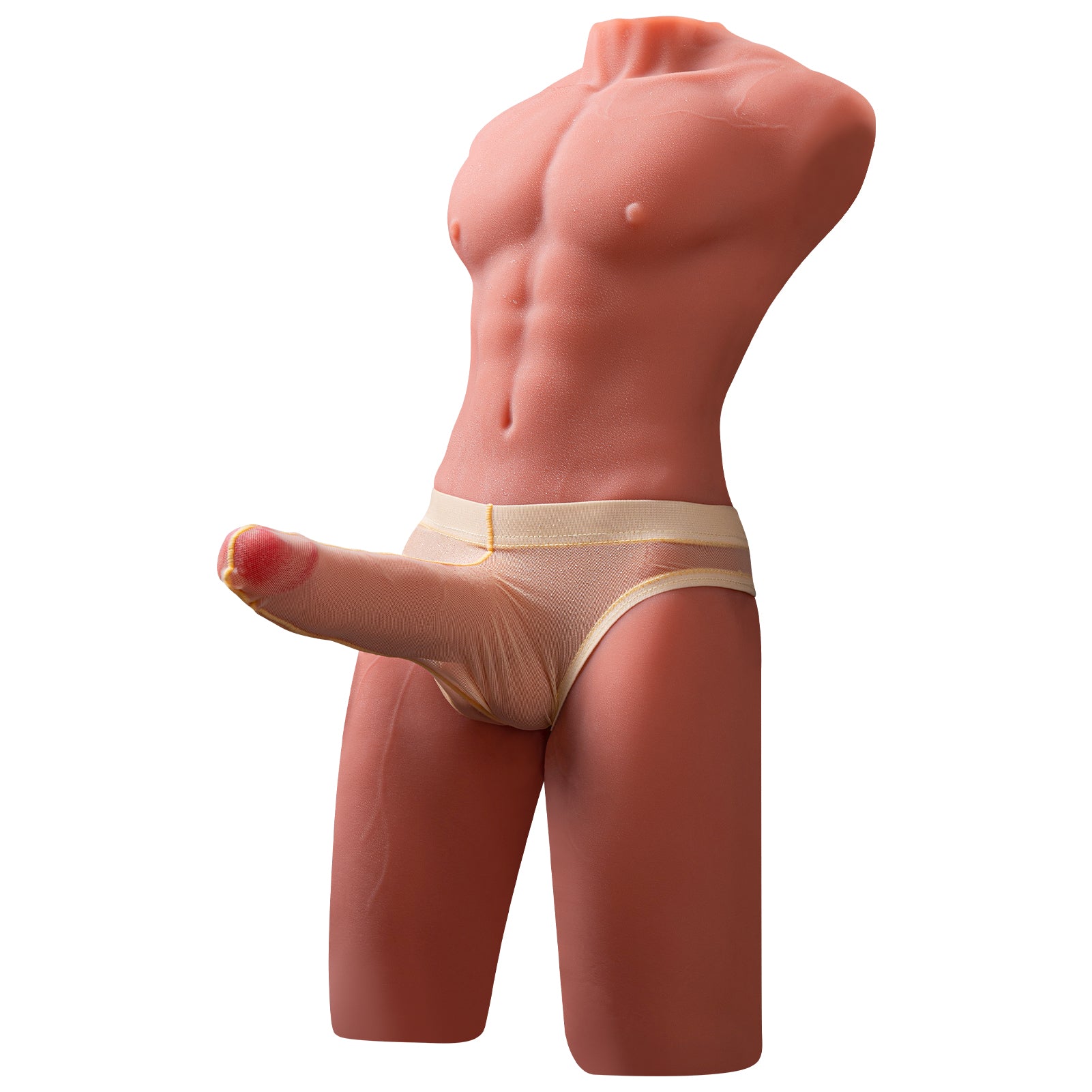 17.6 LB torso masculino realista 3D con pene simulado de 6.7 pulgadas