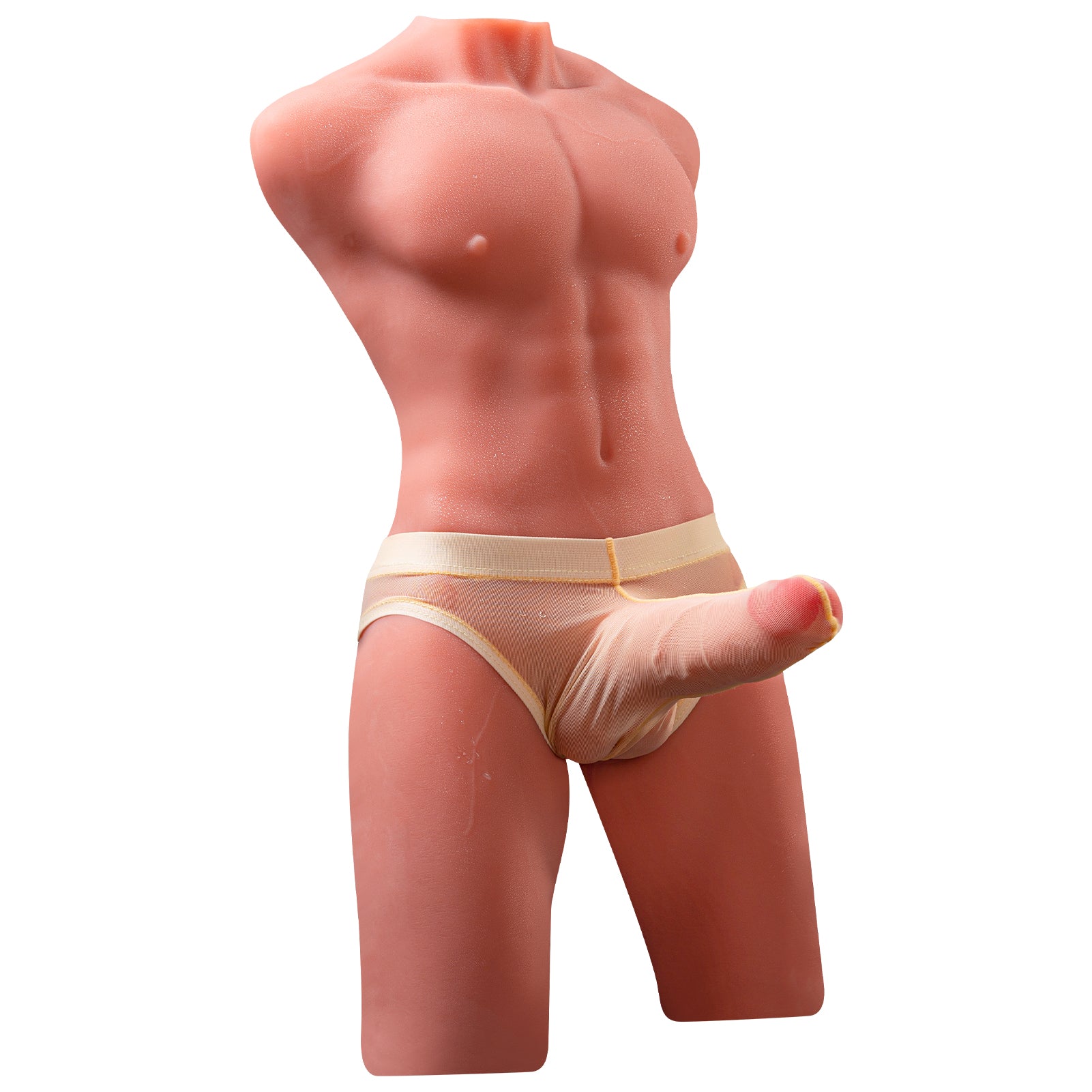 17.6 LB torso masculino realista 3D con pene simulado de 6.7 pulgadas