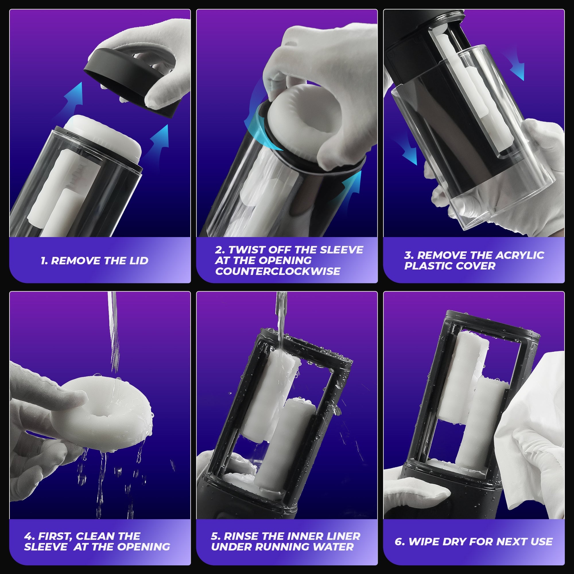 Masturbador masculino automático con 6 intensidades de frotación y 2 niveles de calentamiento
