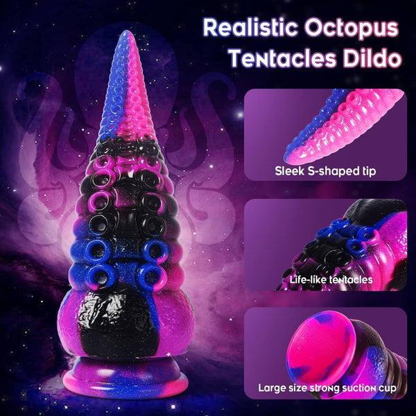 Dildo Anal de Silicona Monster con Fuerte Ventosa