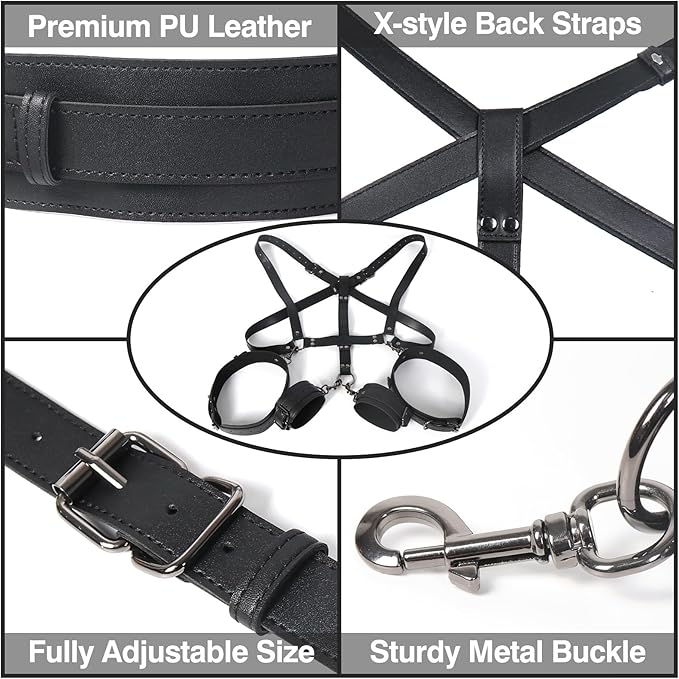 Kit de restricción reversible BDSM 3 en 1