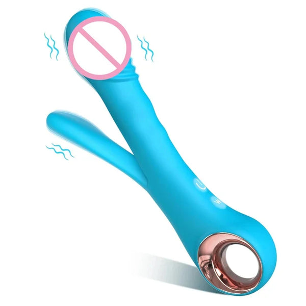 Vibrador de doble extremo | Estimulación del Punto G, Clítoris y Anal | Dispositivo de placer femenino