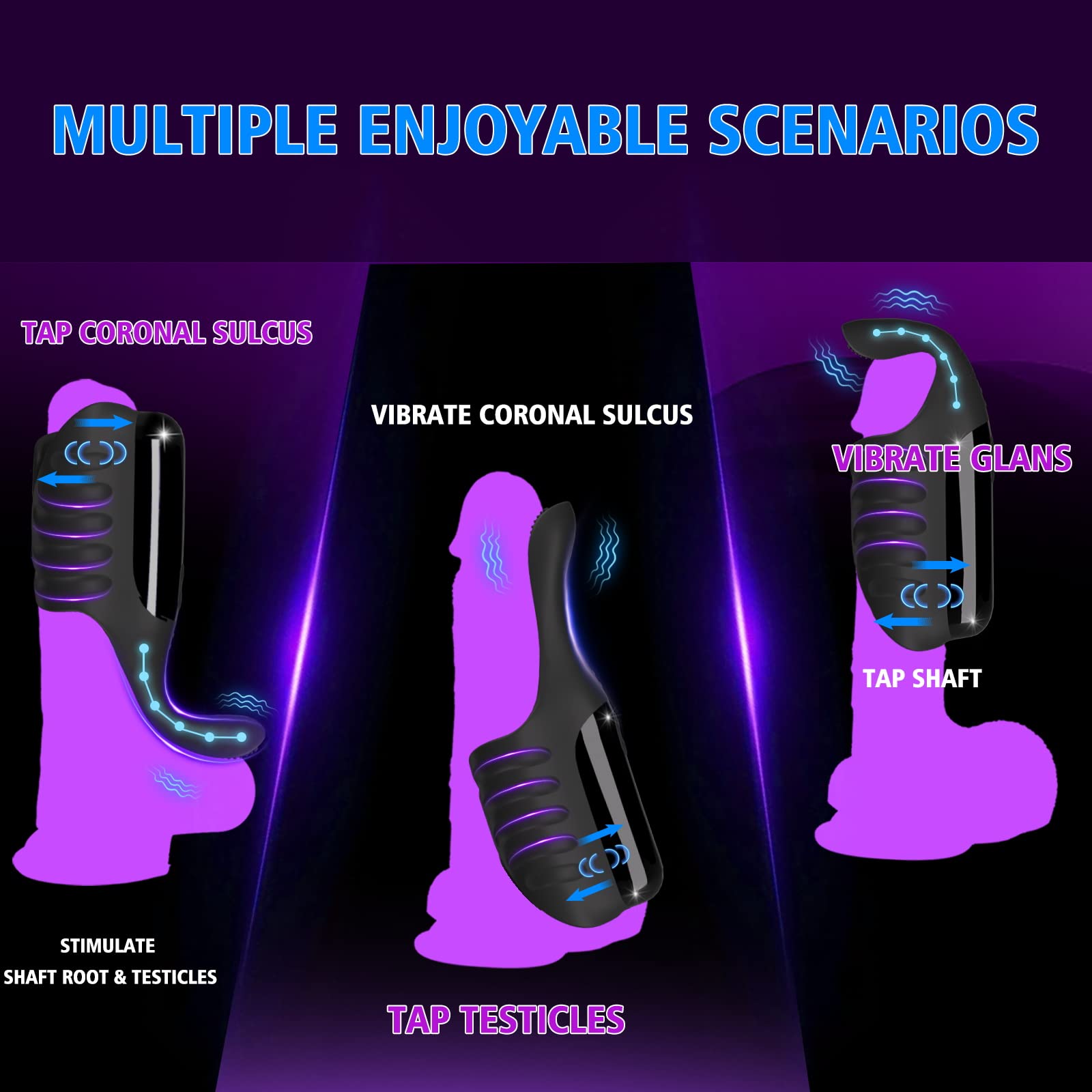 Vibrador de Golpeteo para Pene - Vibrante y Portátil