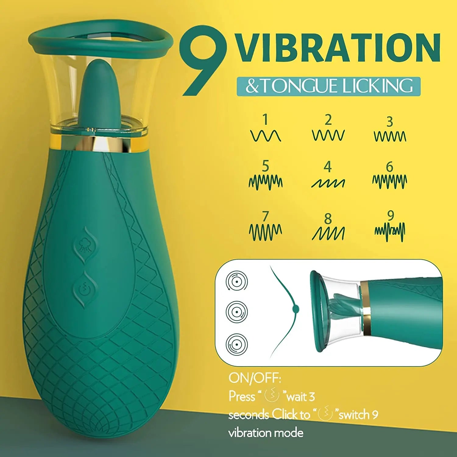 Vibrador inspirado en la lengua para un placer máximo de lamido y succión