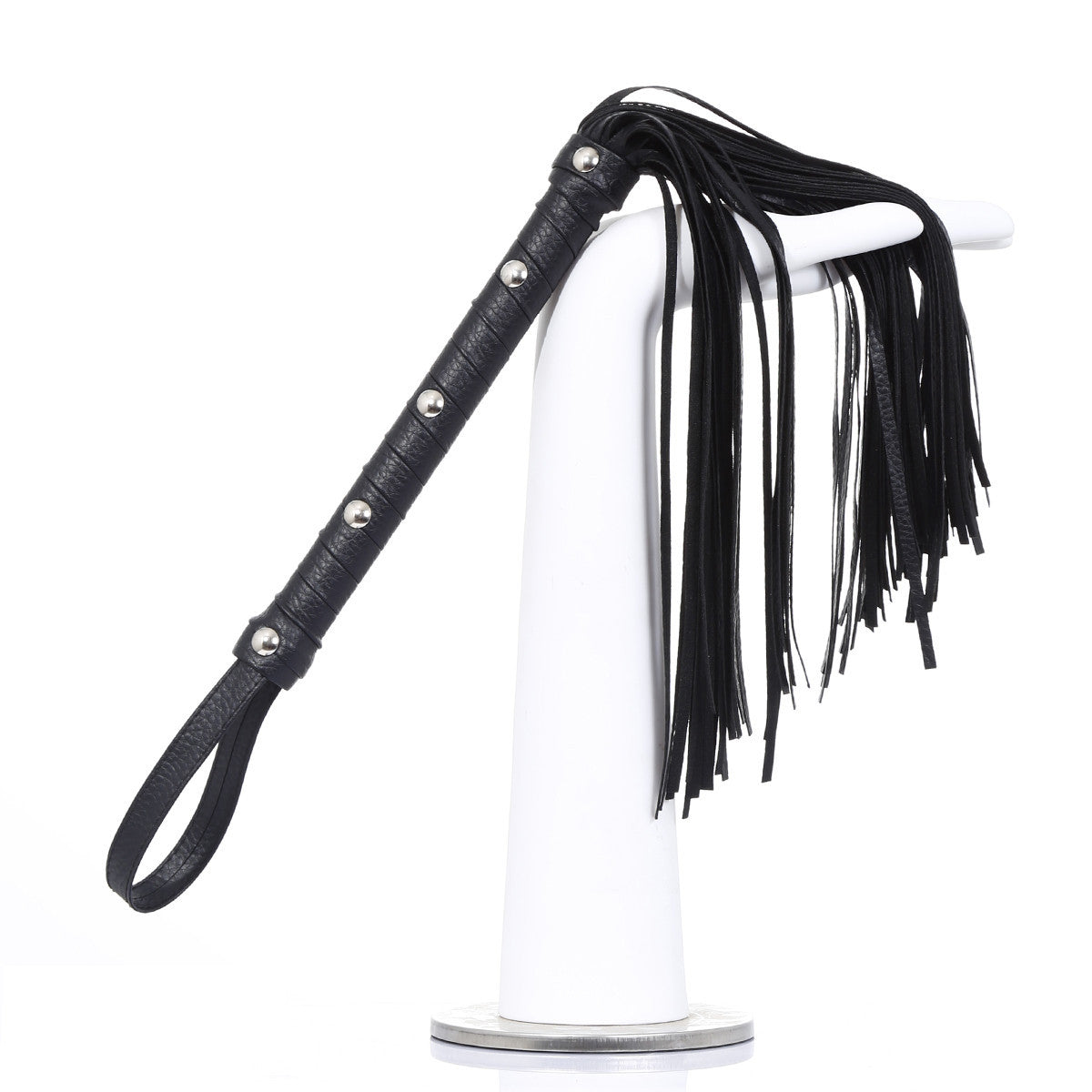 Látigo de cuero BDSM – Flogger con mango con púas para mujeres y parejas