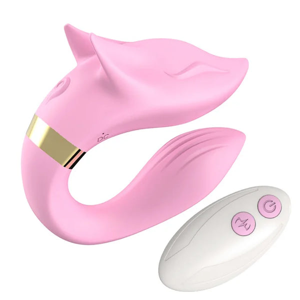 Vibrador con Control Remoto para Mujeres con Estimulación del Punto G y Clítoris Diseño en Forma de U