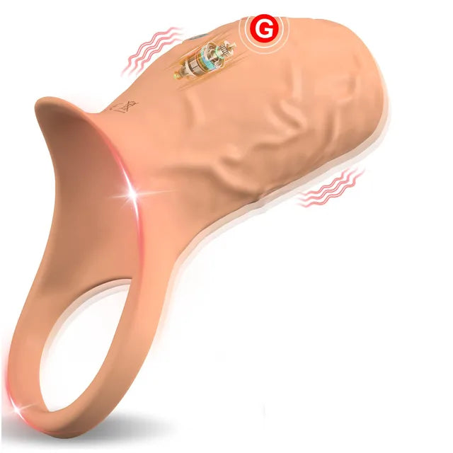 Anillo vibrador para pene | Masajeador de punto G y testículos | Juguete masculino para retrasar la eyaculación