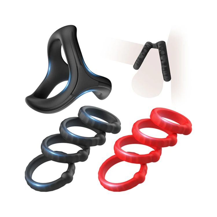 Set de anillos para el pene de silicona líquida
