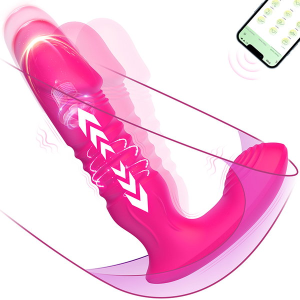 Consolador vibrador punto G - con movimiento de vaivén y vibración