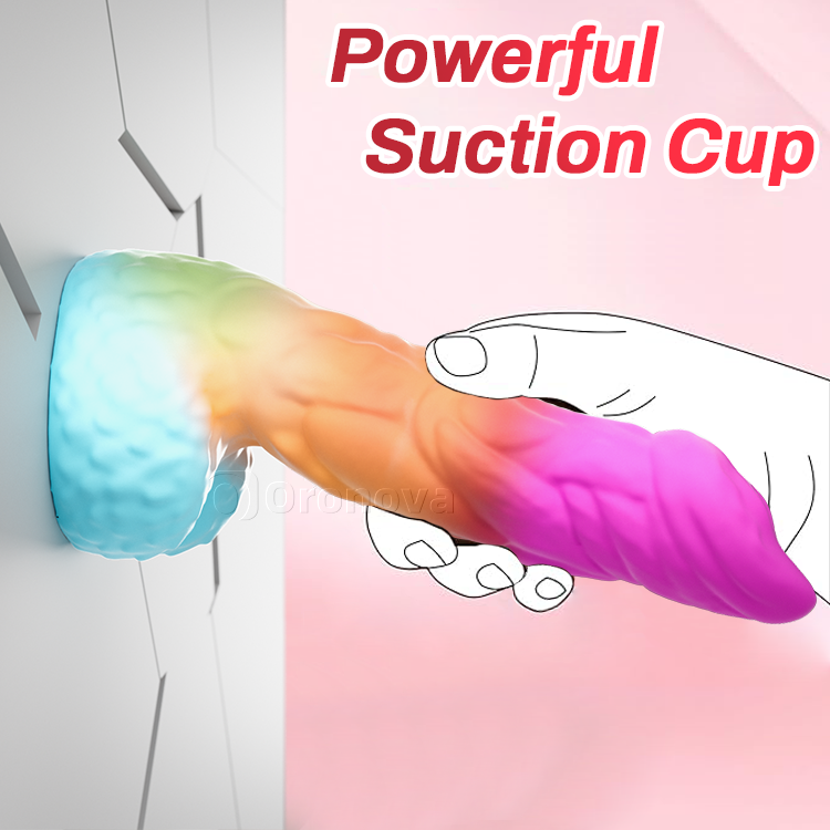 Dildo realista de silicona de 8 pulgadas 21cm con base de succión fuerte
