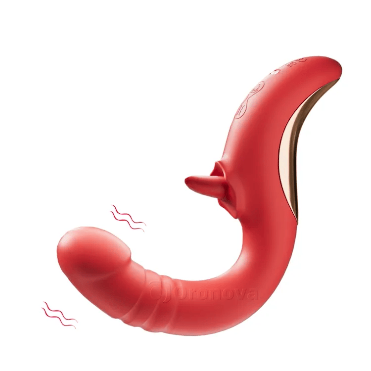 Vibrador para punto G Licking - Empuje y vibración