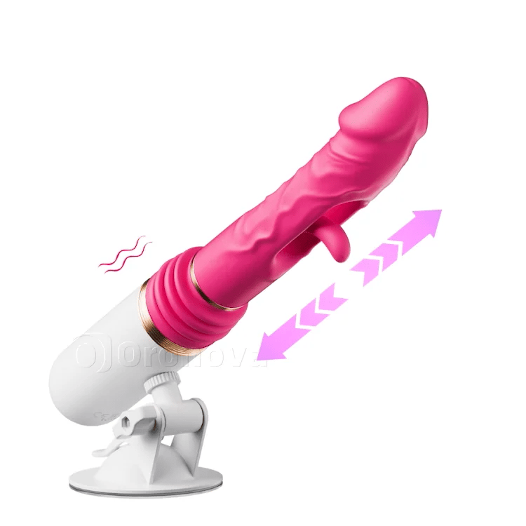 Vibrador dildo con funciones de aleteo y vibración