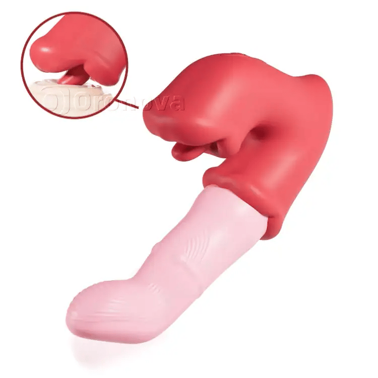 Vibrador para placer del punto G y clítoris – Lengua que lame, impermeable
