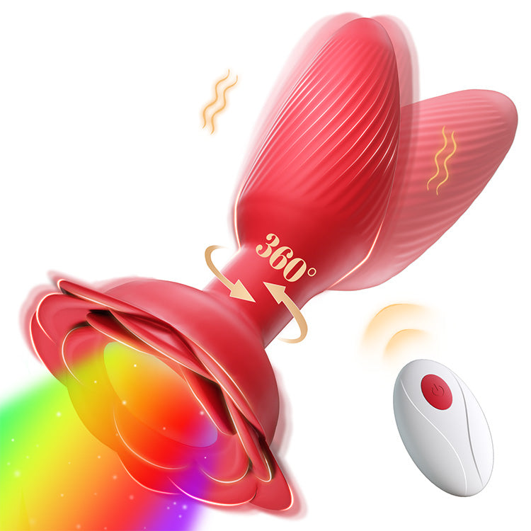 Vibración giratoria 360° con luces LED y control remoto