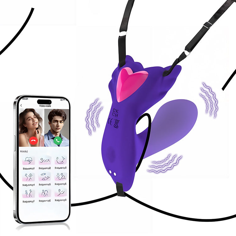 Vibrador portátil de doble motor con control por APP para estimulación clitoriana y del punto G