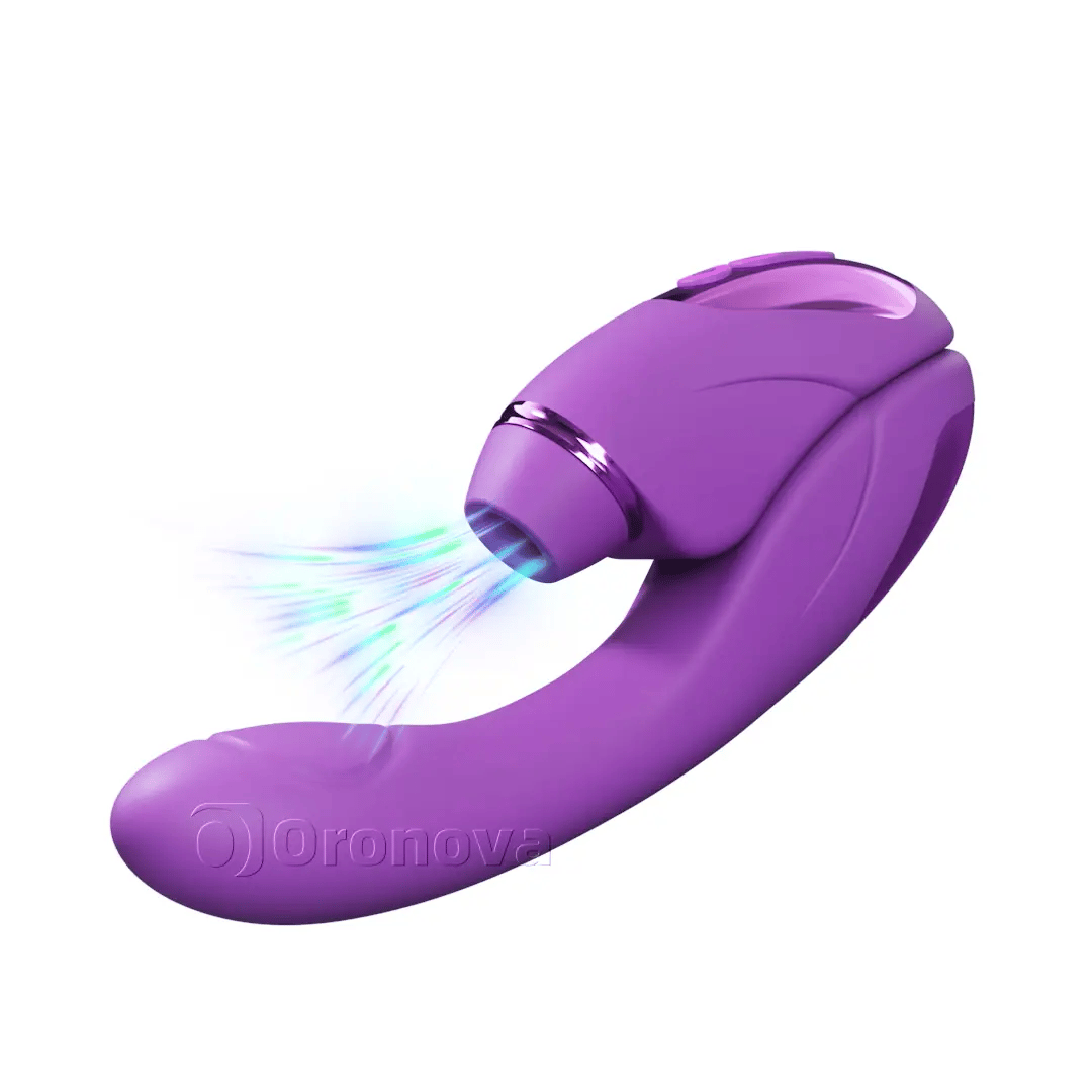 Vibrador de doble función 2 en 1 con 10 modos de vibración, 10 modos de golpeteo y 4 cabezales intercambiables