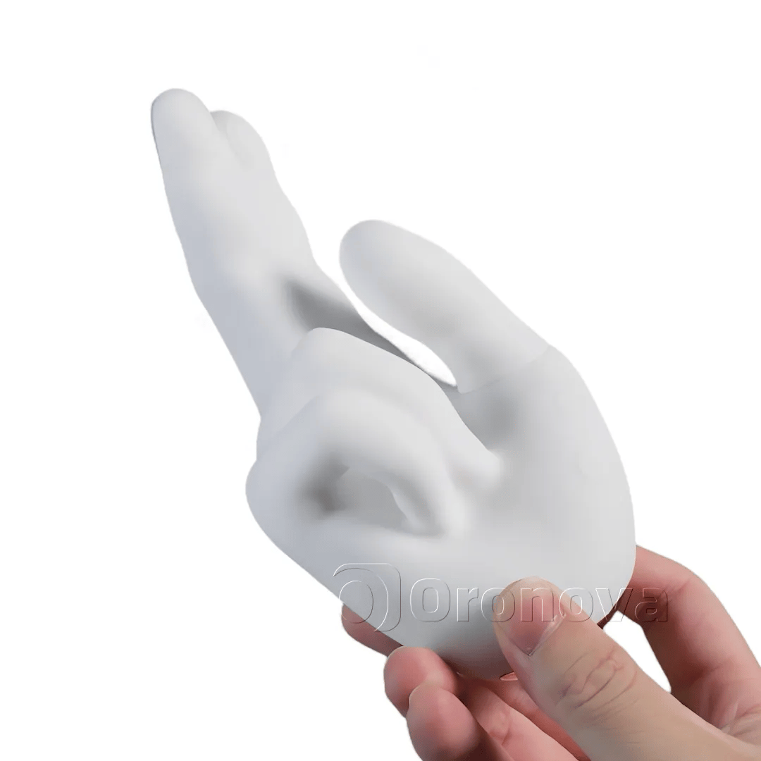 Vibrador con forma de mano - 10 modos de vibración, 10 patrones de golpeteo y estimulación con dos dedos