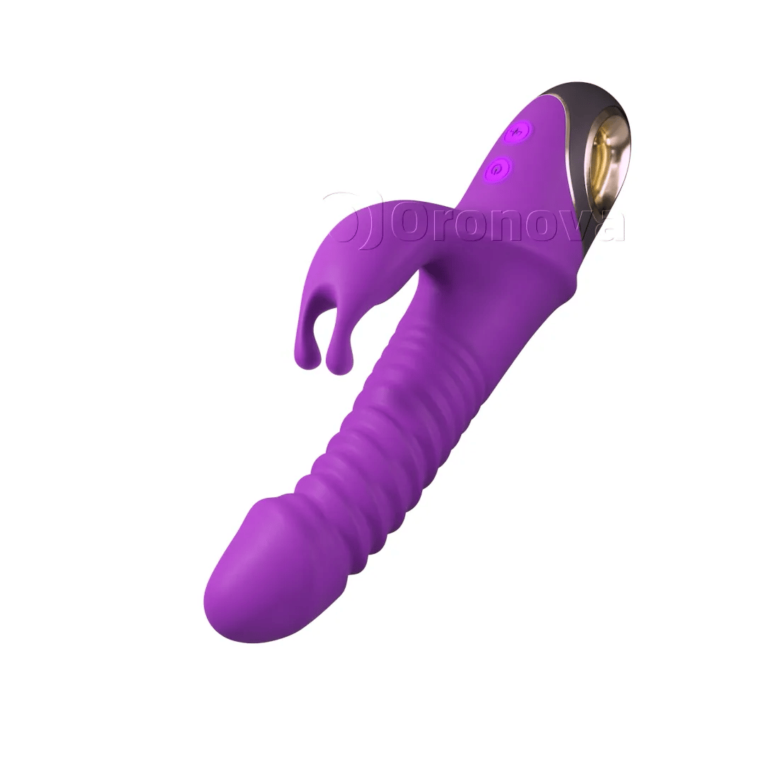 Vibrador de conejo de penetración 3 en 1 con 9 modos de vibración