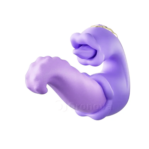 Vibrador de Punto G con Lengua Giratoria y Doble Vibración
