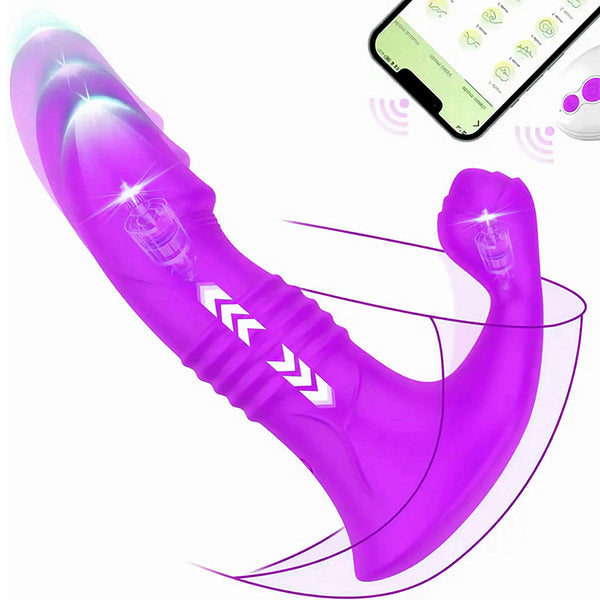 Vibrador Realista con Empuje Controlado por App y Vibración