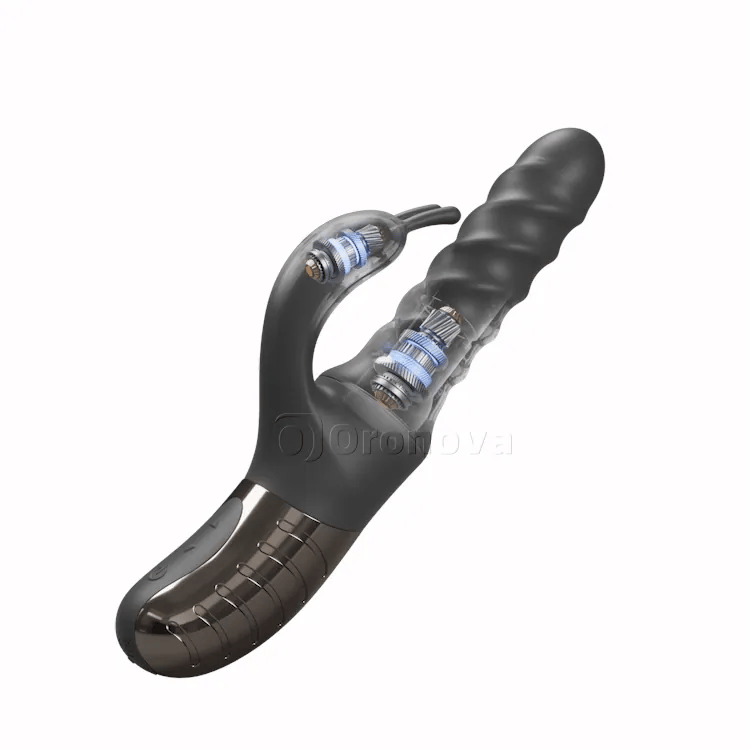 Vibrador giratorio y de empuje 360 ° – Estimulador dual de motor para punto G y clítoris