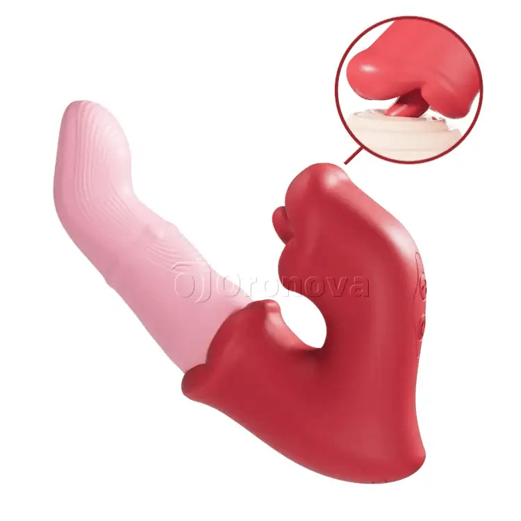 Vibrador para placer del punto G y clítoris – Lengua que lame, impermeable