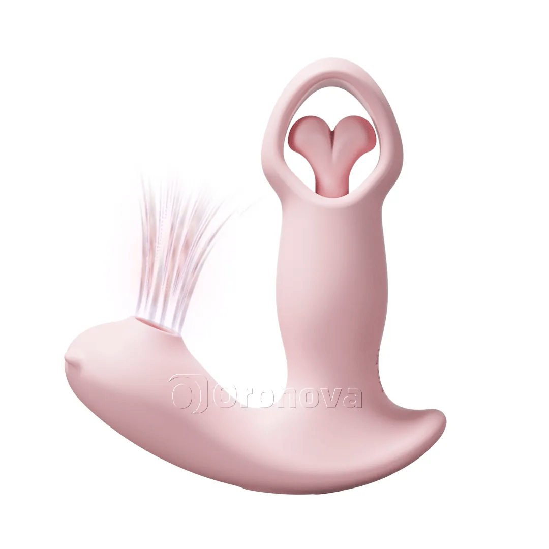 Vibrador de pulsos de flujo de aire con vibración rotatoria inteligente y aplicación 3 en 1