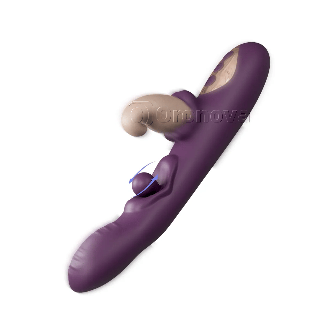 Vibrador flexible 3 en 1: bola giratoria, golpeteo y vibración multimodo