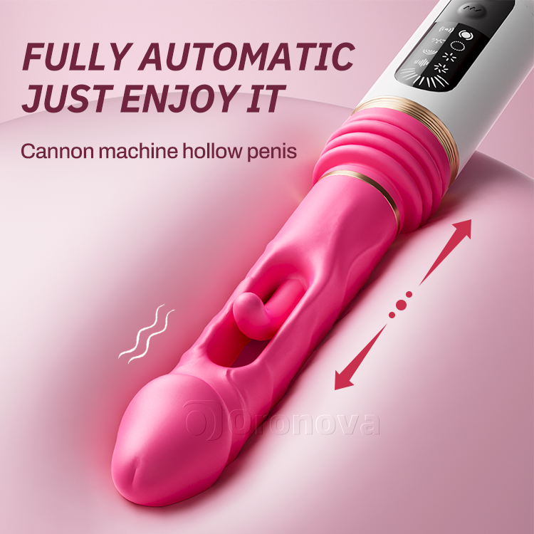 Vibrador dildo con funciones de aleteo y vibración