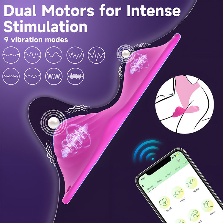 Vibrador portátil de doble motor con control por app