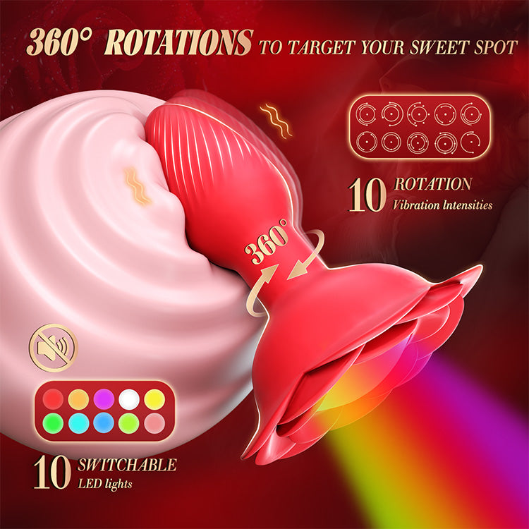 Vibración giratoria 360° con luces LED y control remoto