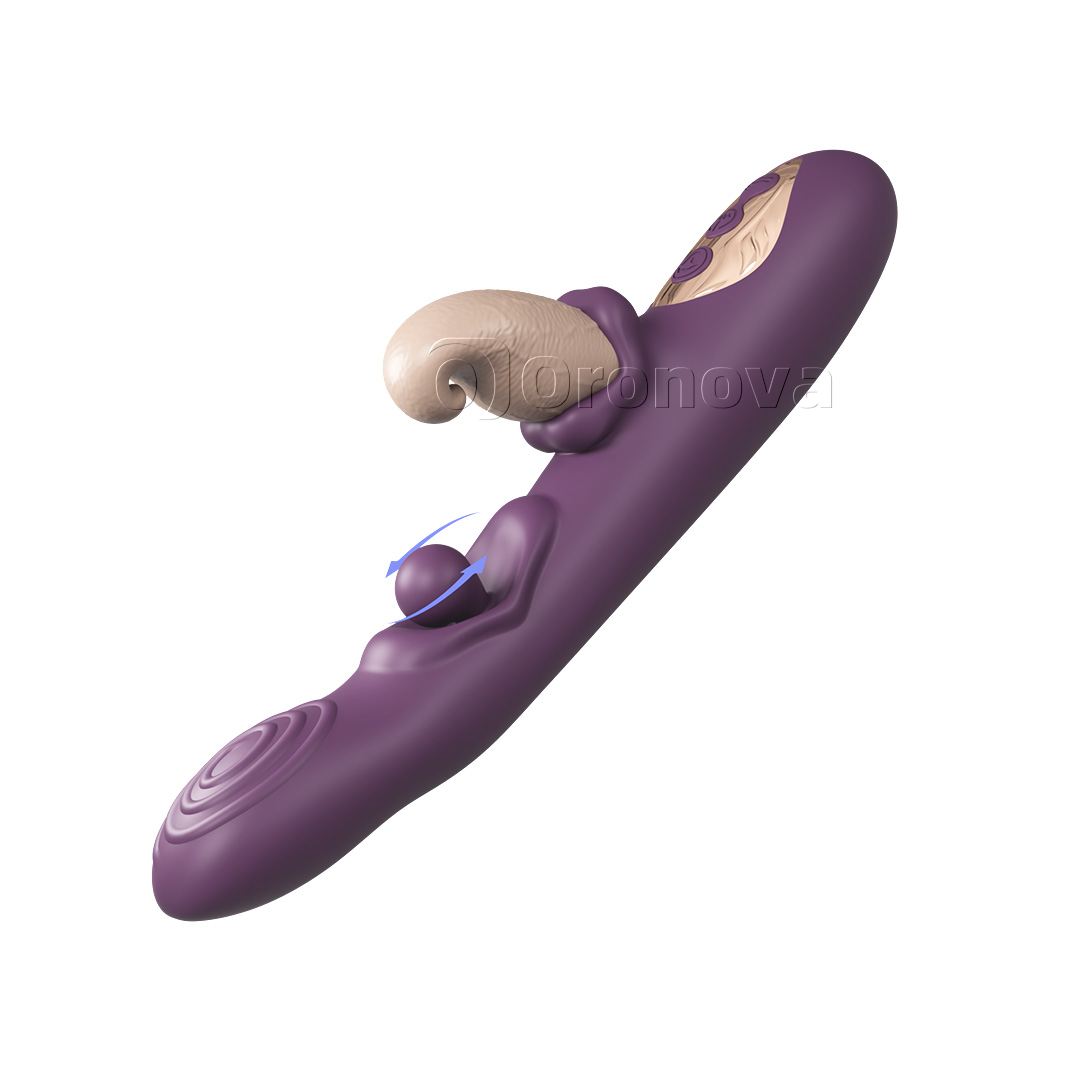 Vibrador flexible 3 en 1: bola giratoria, golpeteo y vibración multimodo