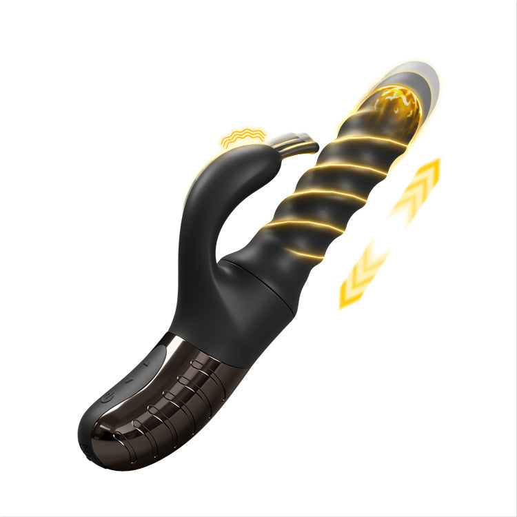 Vibrador giratorio y de empuje 360 ° – Estimulador dual de motor para punto G y clítoris