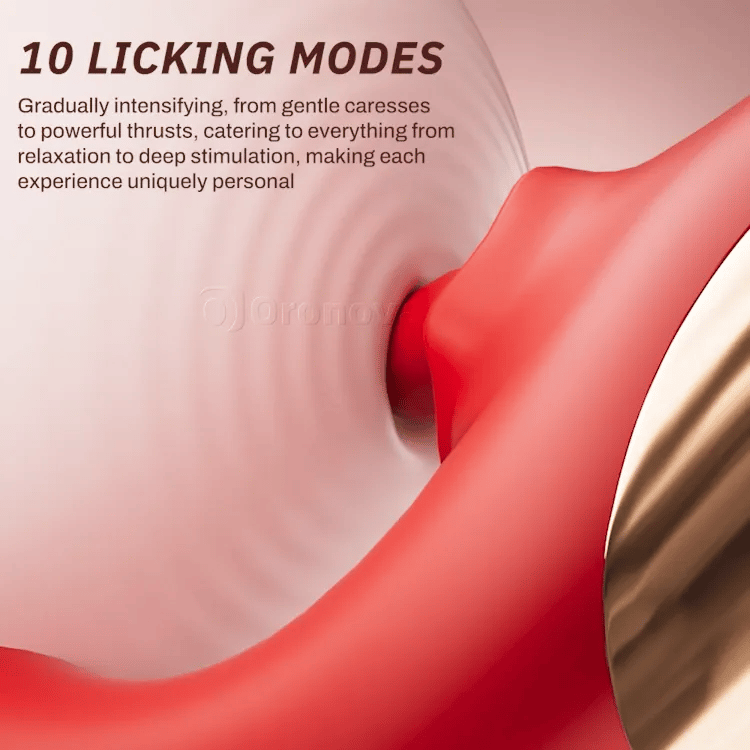 Vibrador para punto G Licking - Empuje y vibración