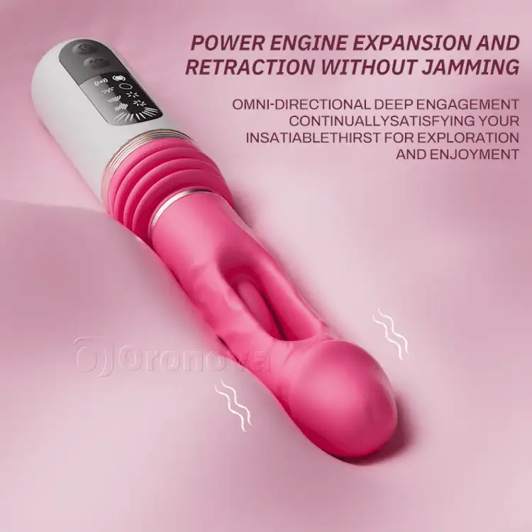 Vibrador dildo con funciones de aleteo y vibración