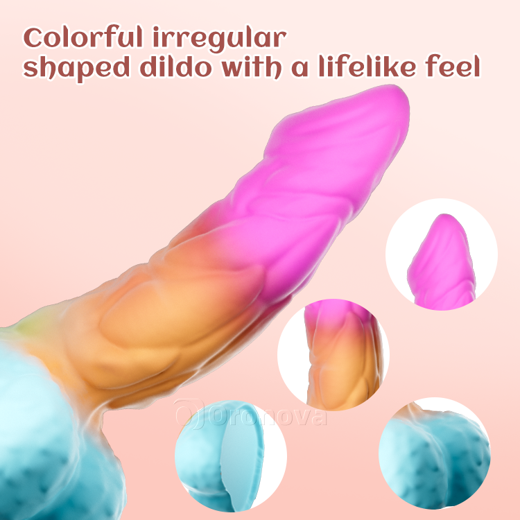 Dildo realista de silicona de 8 pulgadas 21cm con base de succión fuerte