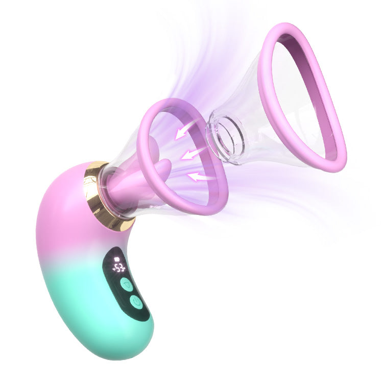 Vibrador de succión 5 en 1 con pantalla LCD