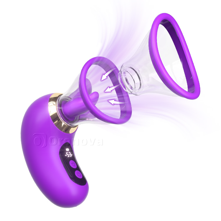 Vibrador de succión 5 en 1 con pantalla LCD