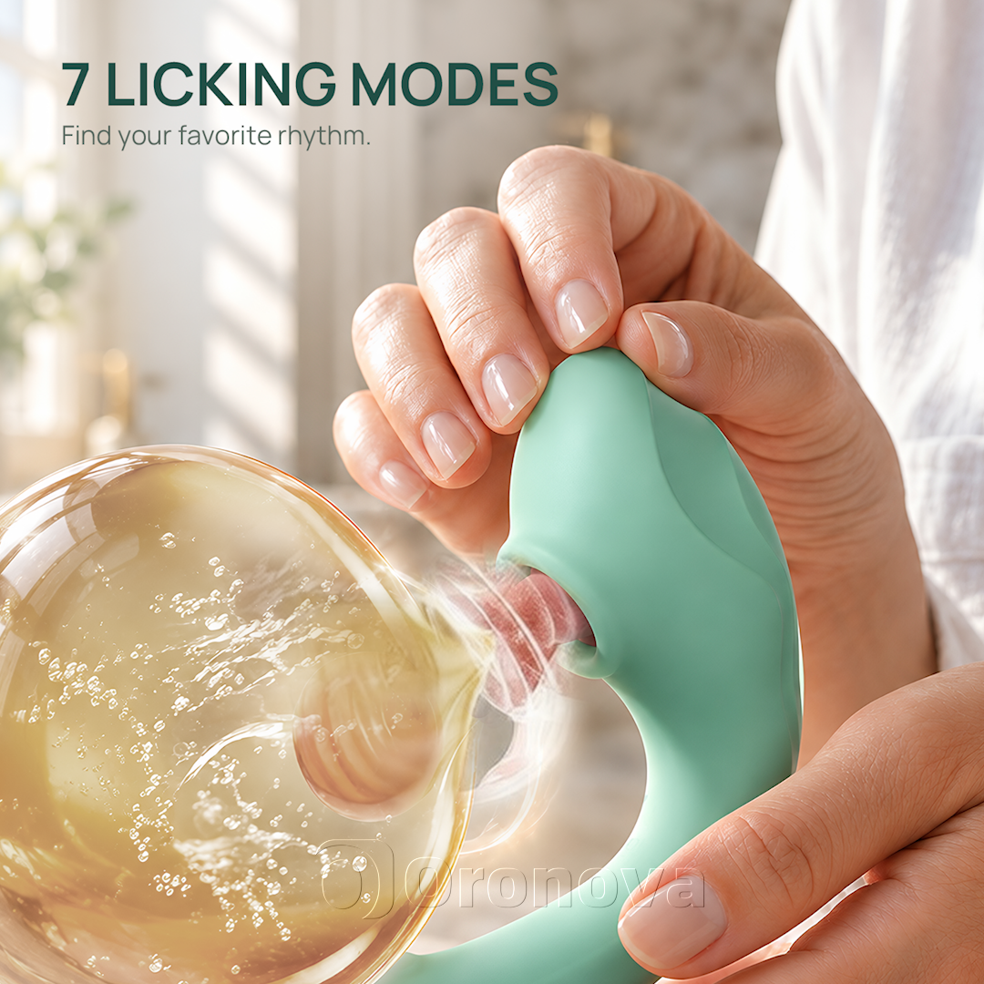 Vibrador 2 en 1 de lengua y golpeteo – Estimulación del clítoris con lamidos, 7 modos de lamido y 7 de golpeteo