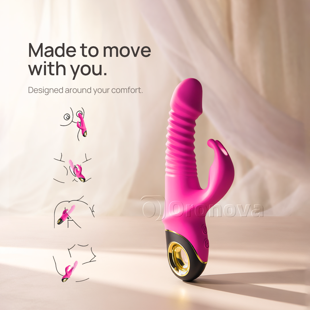 Vibrador 3 en 1 de empuje y rotación con 9 modos de rotación. Posibilidades infinitas.