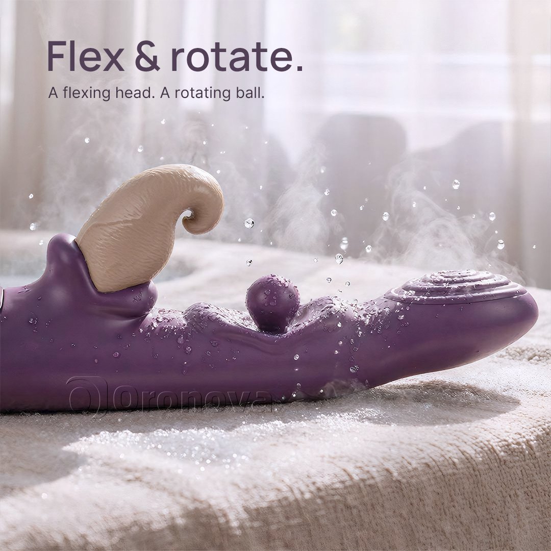 Vibrador flexible 3 en 1: bola giratoria, golpeteo y vibración multimodo