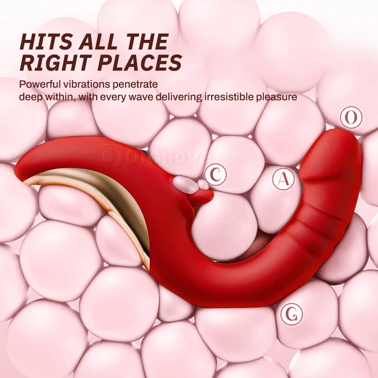 Vibrador para punto G Licking - Empuje y vibración