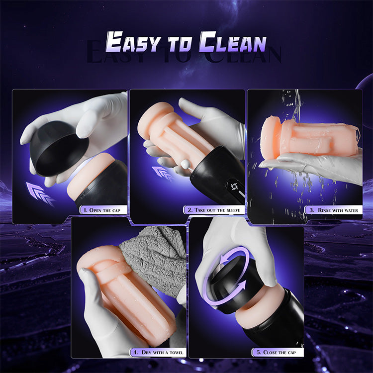 Masturbador masculino automático – 4 modos de succión, 9 vibraciones, pantalla LED